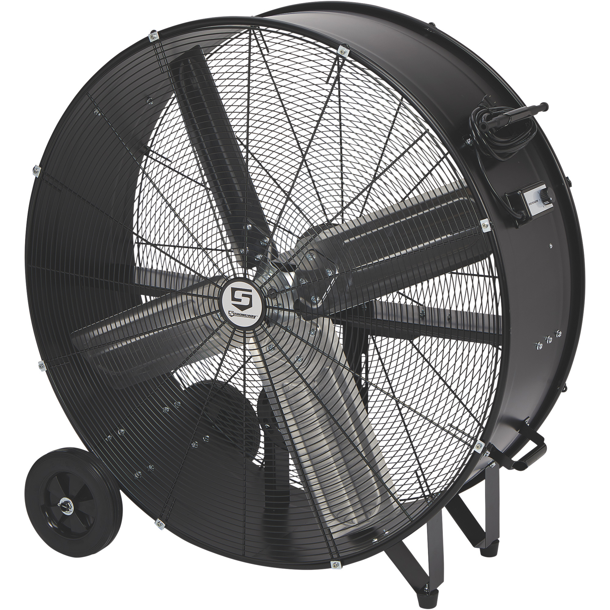 Strongway 36in. Belt Drive Drum Fan, 11,000 CFM, 1/3 HP, 2 Speeds